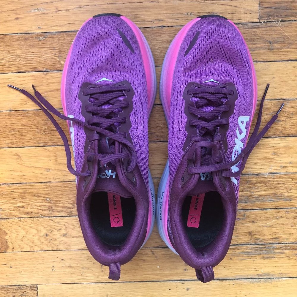 HOKA Bondi 8 purple pink sneakers W11